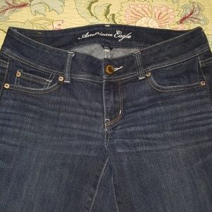 American Eagle size 8 long slim boot cut dark wash